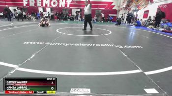 120 lbs Champ. Round 1 - Hamza Labbaq, John F Kennedy -Fremont vs Davon Walker, Fremont (Sunnyvale)