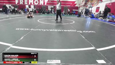 120 lbs Champ. Round 1 - Hamza Labbaq, John F Kennedy -Fremont vs Davon Walker, Fremont (Sunnyvale)