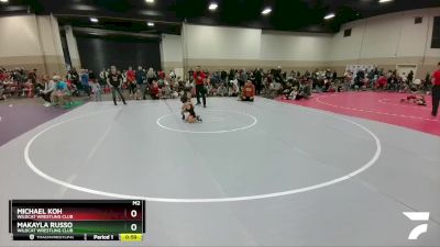 45-46 lbs Round 2 - MaKayla Russo, Wildcat Wrestling Club vs Michael Koh, Wildcat Wrestling Club