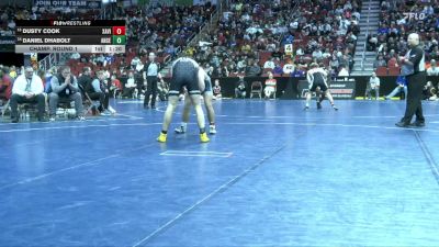 3A-190 lbs Champ. Round 1 - Dusty Cook, Xavier, Cedar Rapids vs Daniel Dhabolt, Ankeny Centennial