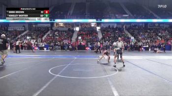 80 lbs Quarterfinal - Kinsley Motter, South Central Punisher vs Emmi Brown, Pittsburg