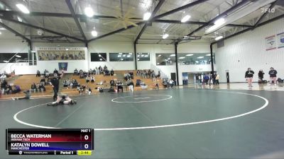 124 lbs Quarterfinal - Becca Waterman, Indiana Tech vs Katalyn Dowell, Manchester