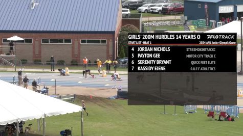 Youth Girls' 200m Hurdles, Finals 1 - Age 14
