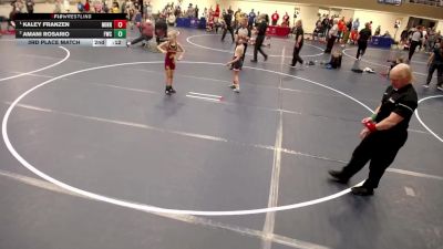 10U GIRLS - 80 lbs 3rd Place Match - Vivian Wenzel, Lewiston-Altura vs Aubrey Cochenour, Forest Lake Wrestling Club