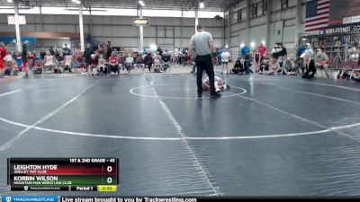 45 lbs Semifinal - Leighton Hyde, Shelley Mat Club vs Korbin Wilson, Mountain Man Wrestling Club