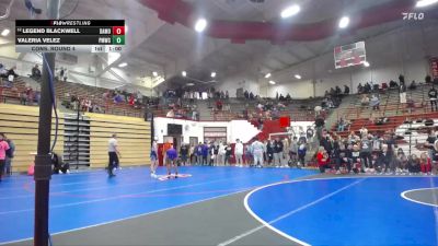 125 lbs Cons. Round 4 - Legend Blackwell, Merrillville Pirates vs Valeria Velez, Perry Meridian Wrestling Club