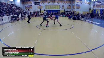 106 lbs Champ. Round 2 - Hudson Sweitzer, Bishop Verot vs Gavin Matheis, Coral Shores High School