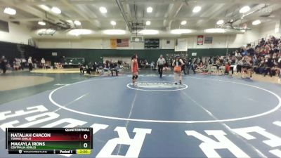 130 lbs Quarterfinal - Makayla Irons, Centralia (Girls) vs Nataliah Chacon, Tenino (Girls)