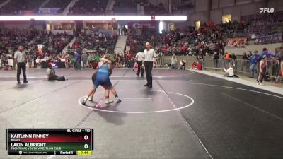 110 lbs Cons. Semi - Lakin Albright, Frontenac Youth Wrestling Club vs Kaitlynn Finney, Beloit