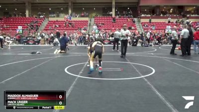 70 lbs Cons. Round 4 - Mack Unger, Lincoln Squires vs Maddox Almaguer, Garden City Wrestling Club