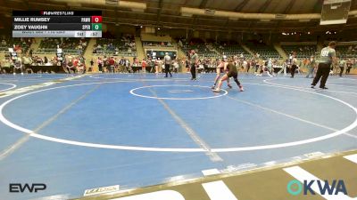 110 lbs 2nd Place - Millie Rumsey, Pawhuska Elks Takedown vs Zoey Vaughn, Sperry Wrestling Club