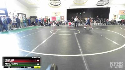 175 lbs Champ. Round 1 - Abiraj Johal, Overfelt vs River Lee, Burlingame