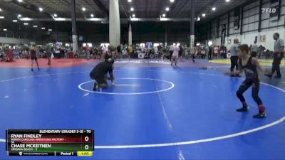 70 lbs Cons. Round 3 - Chase McKeithen, Virginia Beach vs Ryan Findley, North Carolina Wrestling Factory