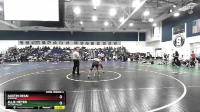 105 lbs Cons. Round 4 - Austin Desai, Burbank vs Ellie Meyer, Victor Valley