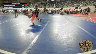 49 lbs Quarterfinal - Gunner Brooks, Duncan Demon Wrestling vs Kolter Short, Blackwell Wrestling Club