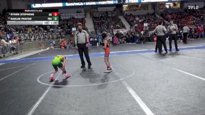 60 lbs Quarterfinal - Raelee Prater, Pratt Wrestling Club vs Ryken Stephens, Abilene