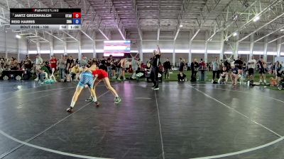 100 lbs Quarters - Jantz Greenhalgh, Utah vs Reid Harris, Sanderson Wrestling Academy