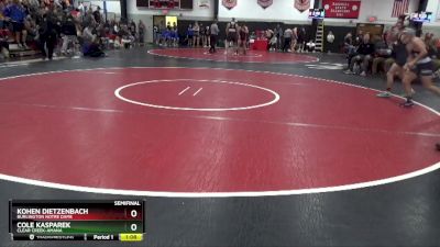 106 lbs Semifinal - Cole Kasparek, Clear Creek-Amana vs Kohen Dietzenbach, Burlington Notre Dame