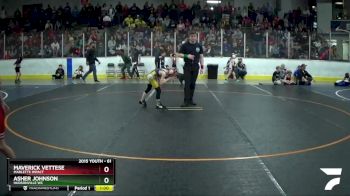 61 lbs Cons. Round 5 - Maverick Vettese, Marlette Impact vs Asher Johnson, Hudsonville WC