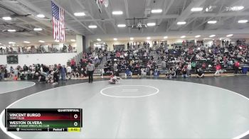 50 lbs Quarterfinal - Vincent Burgo, Team Tulsa vs Weston Olvera, Honey Badger Wrestling Club