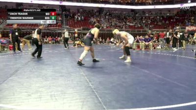 1A-285 lbs Quarterfinal - Trenton Warner, Nodaway Valley vs Zach Teague, West Central Valley