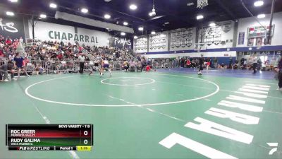 113 lbs Semifinal - Roc Greer, Murrieta Valley vs Rudy Galima, Vista Murrieta