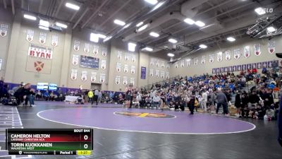 144 lbs Semifinal - Cameron Helton, Lakeway Christian Aca vs Torin Kuokkanen, Waukesha West