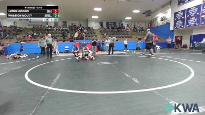 92-96 lbs Rr Rnd 5 - Jaxon Higgins, Choctaw Ironman Youth Wrestling vs Wheston Moudy, Division Bell Wrestling