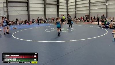 50 lbs Semis - R1 Wb - Macie Keiser, Midwest Assasins Blue vs Tinley Williams, Missouri Battle Gear Purple