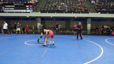 132 lbs Cons. Quarters - Ethan Pick, Threestyle Wrestling Of Oklahoma vs Wyatt Boss, Fredonia Wrestling Club