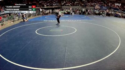 G 120 lbs Champ. Round 2 - Kaitlyn Magee, Pearl River Girls vs Claire Leboeuf, Chalmette Girls
