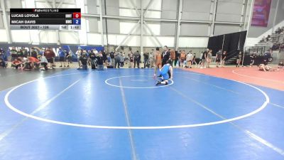 126 lbs Champ. Round 1 - Lucas Loyola, Inland Northwest Wrestling Training Center vs Micah Davis, Marysville Wrestling Club