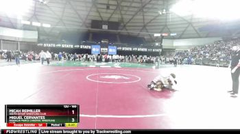 160 lbs Quarterfinal - Micah Reimiller, South Kitsap Wrestling Club vs Miguel Cervantes, Franklin Pierce Cardinal Wrestling Club