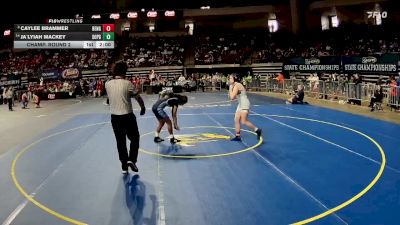 G 120 lbs Champ. Round 2 - Caylee Brammer, Benton Girls vs Ja`Lyiah Mackey, South Plaquemines Girls