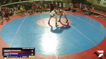 132 lbs Placement (16 Team) - Mayden Kahalehau, HAWAII 2 vs Owen Peterson, Alaska 2