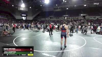 140 lbs Quarterfinal - Noah Weyers, San Luis Valley Wrestling Club vs Jack Hampton, Olympian Wrestling