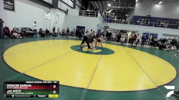 161 lbs Quarterfinal - Jax Smith, Pit Bull Wrestling Academy vs Spencer Barkan, Plaza Wrestling Club