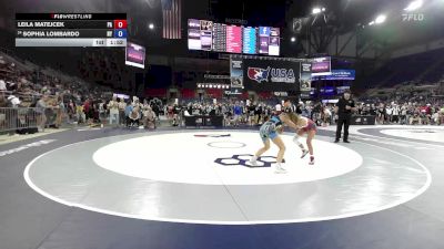100 lbs Champ. Rd Of 64 - Leila Matejcek, PA vs Sophia Lombardo, NY