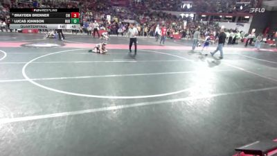 78 lbs Quarterfinal - Lucas Johnson, Hudson vs Brayden Brenner, Chilton/Hilbert