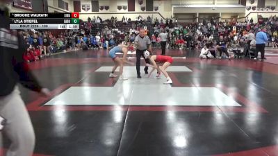 100 lbs Cons. Round 3 - Brooke Walrath, Linn-Mar vs Lyla Stiefel, East Buchanan
