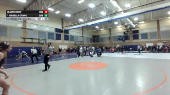 130lbs Champ. Round 2 - Lillian Barr, Cleveland (Girls) vs Isabella Otano, Sageview (Girls)