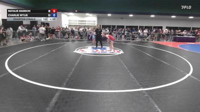 106 lbs Quarterfinal - Natalie Radecki, DE vs Charlie Wylie, NJ