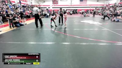 55 lbs Quarterfinal - Colt Gentry, Lexington Youth Wrestling Club vs Archer Morris, Butler Youth Wrestling Club