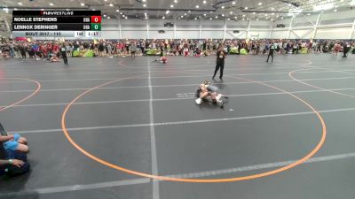 110 lbs Quarterfinal - Lennox Deringer, Unattached vs Noelle Stephens, Unattached