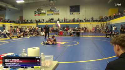 92 lbs Quarterfinal - Grant Taylor, SlyFox Wrestling Academy vs Konner Mills, Cougar Wrestling Club