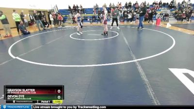 110 lbs Quarterfinal - Grayson Slatter, Mt Spokane Wrestling Club vs Devon Dye, Big Cat Wrestling Club