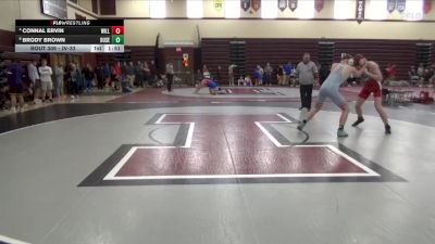 JV-33 lbs Cons. Semi - Brody Brown, Dubuque Senior vs Connal Ervin, Williamsburg