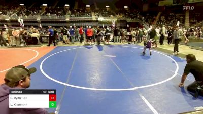 50 lbs Rr Rnd 3 - Gabe Ryan, Thermopolis WC vs Landon Khan, Bear Cave