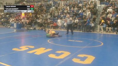 114 lbs Semifinal - Zach Rehak, Thomas Jefferson vs Dylan Barrett, Penn-Trafford