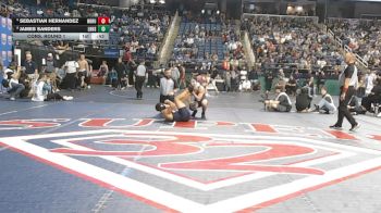 7A 175 lbs Cons. Round 1 - James Sanders, Lake Norman High School vs Sebastian Hernandez, North Brunswick